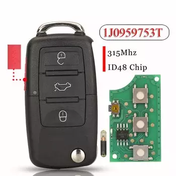 Jingyuqin Умный Дистанционный Ключ От Автомобиля 315 МГц ID48 Совместим С VW Volkswagen Beetle Golf Jetta GTI Passat FOB Пере...
