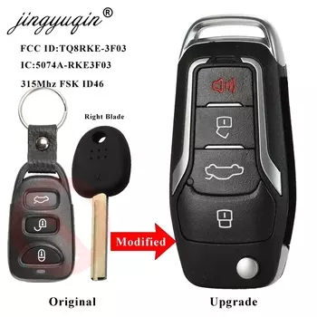 Jingyuqin Upgrade Remote 3 кнопки + откидной Раскладной Автомобильный ключ для Hyundai Elantra GT I30 FCC TQ8RKE-3F03 315 МГц FSK ID46