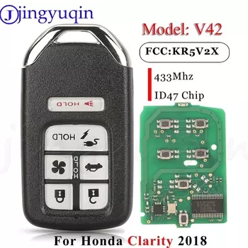 Jingyuqin V42 KR5V2X Автомобильный брелок с дистанционным управлением 433,92 МГц ID47 A2C 98676600 7812D-V2X для автомобильных аксессуаров Honda Clarity 2018,