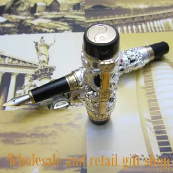 Jinhao дракон феникс тяжелая серебряная китайская Классическая Ручка перьевая