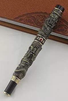 JINHAO Серрая перьевая ручка Broad Nib Dragon Play The Pearl