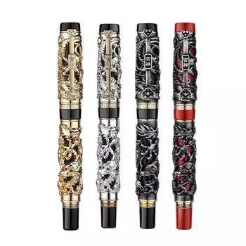 Jinhao Шариковая ручка Роскошный роллер для письма Дракон и Феникс 0,7 мм наконечник тяжелый подарок бизнес офисные принадлежности