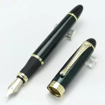 JINHAO X450 перьевая ручка темно-зелёная и золотая
