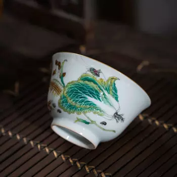 Jinyao Цзиндэчжэнь, стандартная керамическая чашка, чашка для чая кунг-фу, ручная роспись, эмалированная чашка для обогащения, фарфоровая чашка в виде яиц