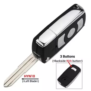 Jinyuqin 3/4-кнопочный модифицированный флип-чехол для дистанционного ключа автомобиля для Kia Hyundai Elantra Sonata Genesis Santa Fe Accent Coupe Tucson