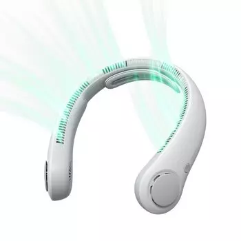 JISULIFE Портативный шейный вентилятор серый