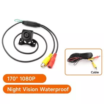 JIUYIN AHD 1080P Автомобильная камера 170 ° Рыба Камера заднего вида Автомобильный объектив заднего вида черный рыбий глаз ночное видение водонепроницаемый универсальный