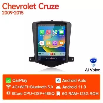 JIUYIN Android стерео Автомагнитола для Chevrolet Cruze J300 2008-2015 мультимедийный плеер GPS 2din Carplay Авто DVD 4G WIFI