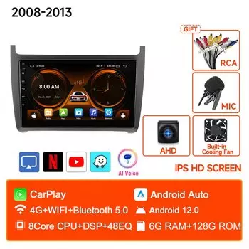 JIUYIN TS18 AI Voice Wireless CarPlay Android Auto Радио для VW Volkswagen POLO 5 седан 2008-2020 4G Автомобильный мультимедийный GPS 2din