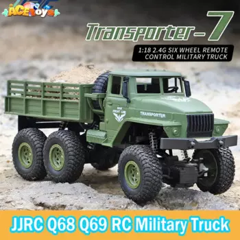 JJRC Q68 Q69 радиоуправляемая Военная грузовая техника 1:18 2,4G шестиколесная тележка с дистанционным управлением автомобиль со стандартной лазерной вакуумной игрушкой для мальчиков