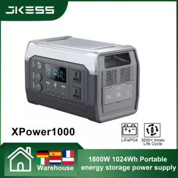 JKESS портативная электростанция 1800 Вт Солнечный генератор 220 Вт LiFePo4 батареи 110 В в источник питания для хранения энергии кемпинга Campervan RV