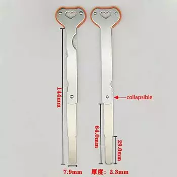 JMCKJ складной плоский ключ из нержавеющей стали, пустой замок для отпечатков пальцев, Пустой Длинный складной ключ для отпечатков пальцев, пустая световая пластина, 10 шт./партия