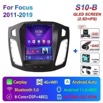 JMCQ Android 12 автомобильное Стерео Радио мультимедийный видеоплеер для Ford Focus 3 Mk 3 2011 - 2019 GPS навигация Carplay головное устройство