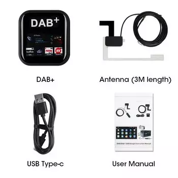 JMCQ DAB + антенна с USB-адаптером Автомобильный цифровой радиоприемник тюнер DAB + адаптер для Android мультимедийный плеер