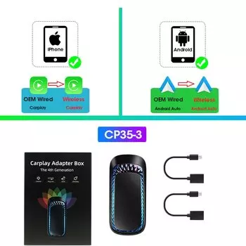 JMCQ мини беспроводной Carplay и Android автомобильный Проводной адаптер для беспроводной коробки для Toyota Mazda Nissan Suzuki Kia Ford Skoda Hyundai