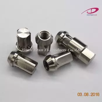 Jntitanti Gr5 титановая гайка M12/14*1,25/1,5*35 мм замок Противоугонная 4 Гайка + 1 ключ закрывающийся конец