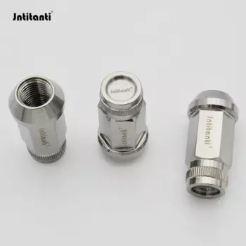 Jntitanti Gr.5 титановая Закрытая конусная гайка с knurlingM14 * 1,5/1,25*45 мм для Jeep, Land rover,Tesla, Cherokee и т. д.