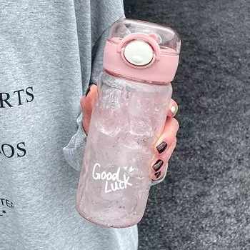 JONBT Пластиковая соломенная бутылка для воды 500/600 мл