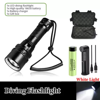 JONCELY Подводный фонарь L2 IP68 18650