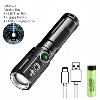 JONCELY Портативный лазерный фонарь ZOOM белый