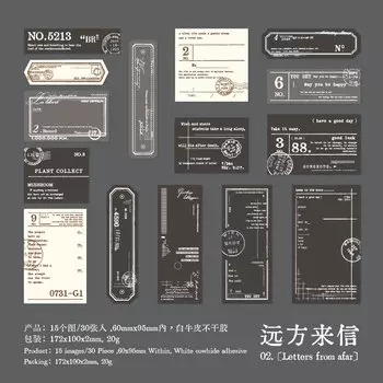 Journal GO наклейки с фрагментами текста 30 шт