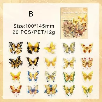 Journamm наклейки бабочки для дневника 20 шт