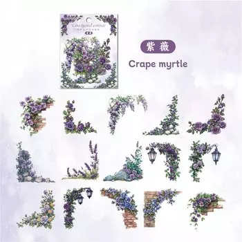 Journamm угловые наклейки цветы 30 шт