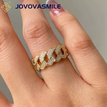 JOVOVASMILE кольца с муассанитом 14K однотонное желтое Золотое кольцо для женщин, обручальное кольцо
