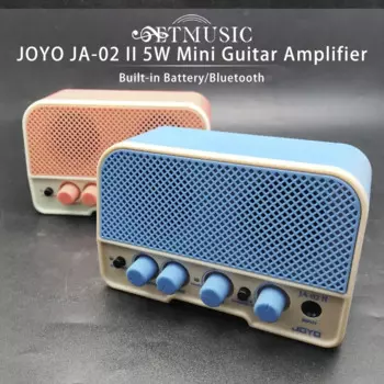 JOYO JA-02 II 5 Вт мини-усилитель Bluetooth-совместимый усилитель с громкостью/тоном/коэффициентом усиления/Aux встроенный аккумулятор синий/розовый
