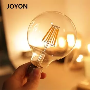 JOYON LED лампа Эдисон E27 4/6/8 Вт теплый белый/белый