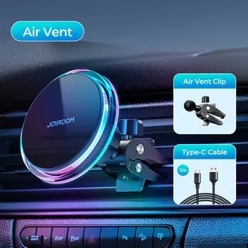 Joyroom Красочный магнитный автомобильный держатель для телефона Беспроводное зарядное устройство Быстрая зарядка Автомобильное зарядное устройство Держатель для iPhone 15 14 13 12 Pro Max