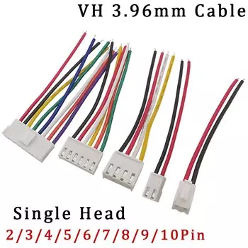 10 шт. 22AWG односторонний JST VH 3,96 мм гнездовой разъем, электронный проводной соединитель 2/3/4/5/6/7/8/9/10Pin 10/20/30 см VH3.96 кабель