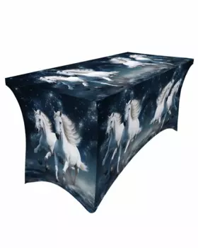 Юбка с рисунком лошади звездного неба и облаков