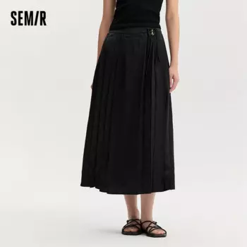 Юбка Semir Женская текстурная на пуговицах, модная крутая текстурная с цветочным принтом, с принтом лошади, осень 2024