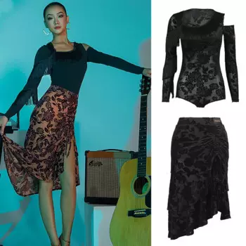 Юбка женская с бахромой, бархатная, на шнуровке