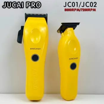 JUCAI PRO JC01 JC02 8000 об/мин профессиональная машинка для стрижки волос DLC FADE Blade 7200 об/мин салонный триммер для мужской парикмахерской аккумулятор 4500 мАч