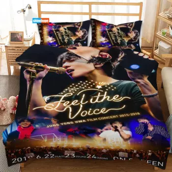 Jung Yong Hwa KPOP 3 шт. пододеяльник атласный комплект постельного белья двойной размер 180X220 см покрывало скандинавское покрывало