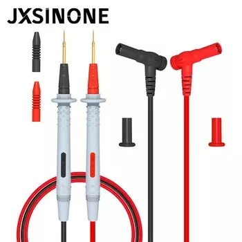JXSINONE P1506 серии тестовые провода для мультиметра, штекер типа «банан» 4 мм до острой иглы 0,7 мм с зажимами типа «крокодил», 1000 В, 20 А