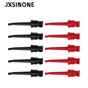 JXSINONE P5002, 10 шт., тестовый зажим с крючком, SMD IC, мини-граббер, сварочный тип, тестовый зонд для проводов мультиметра, электрический кабель
