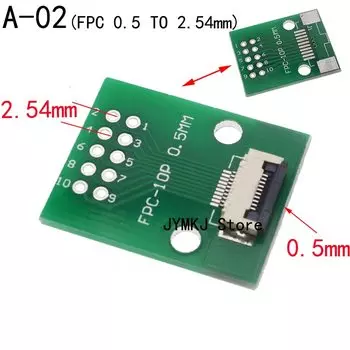 JYMKJ FPC/FFC адаптерная плата 0.5/1.0 мм до 2.54 мм
