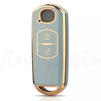 JYQ 2/3 кнопки ТПУ Авто дистанционный ключ оболочка чехол Обложка для Mazda 2 3 6 Atenza Axela Demio CX-5 CX5 CX-3 CX7 аксессуары для автомобиля