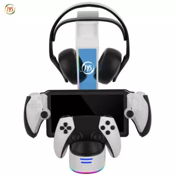 JYS-P5186 для PS5 портативная зарядная док-станция потоковая ручная для PS5 игровой контроллер RGB зарядная док-станция Подставка для хранения наушников
