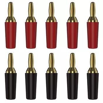 JZDZ Банановые разъемы 2.5 мм позолоченные 10 шт