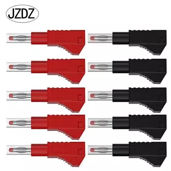 JZDZ Штекеры типа «банан» 10 шт., медные, 4 мм