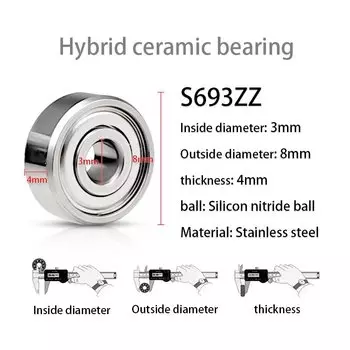 JZN Гибридные керамические подшипники для рыболовных катушек 623 624 683...696ZZ