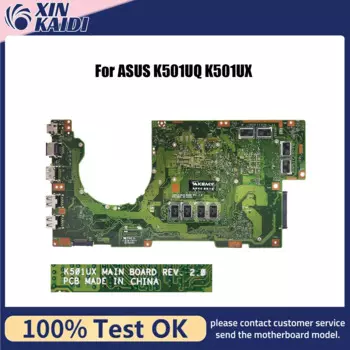 K501UX Mainboard For ASUS K501UB K501UQ A501U U5000 K501UXM Laptop Motherboard CPU I3 I5 I7 6th Gen 4G/8G RAM DDR3