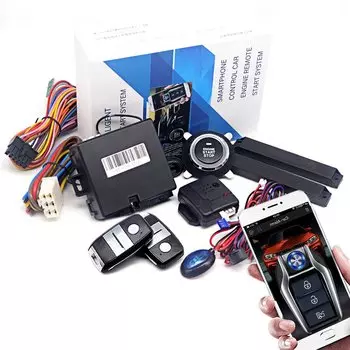 K5-9100 Универсальная автомобильная сигнализация с автозапуском, бесключевая Система доступа, дистанционный стартовый комплект для автомобиля, Система пуска старта и остановки, автомобильные аксессуары