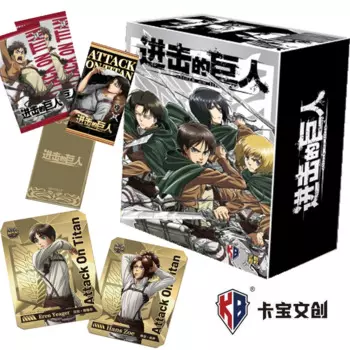 Kabao Geninue коллекция карт атака на титанов для детей японское аниме горячее тиснение персонажи карты взаимодействия праздничные подарки