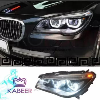 Светодиодная фара Kabeer F01 для BMW 7 серии 2010-2016 F01 F02, обновление ксеноновой фары, модифицированная к фар F01 с ангельским глазом