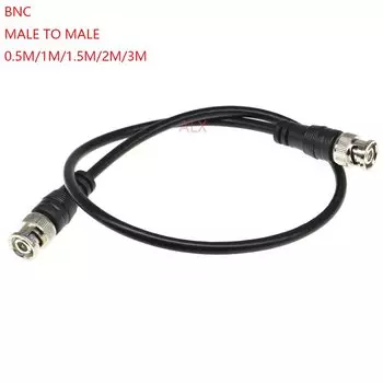 Кабель-адаптер BNC «штырь-штырь» 0,5 м/1 м/2 м/3 м для камеры видеонаблюдения, разъем BNC, 3C2V, 75 Ом, кабель для камеры